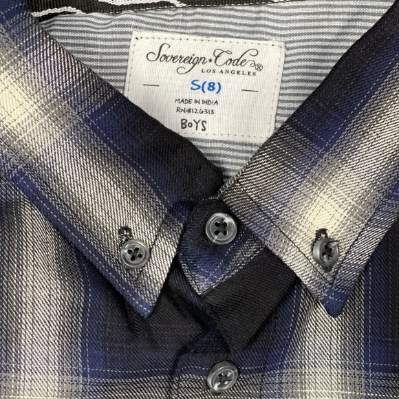 SOVEREIGN CODE BOYS PLAID BUTTON DOWN SHIRT - SZ 8 - NWT! - Picture 4 of 5